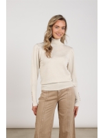 NUKUS Sylvia Pullover Lurex 9 sand