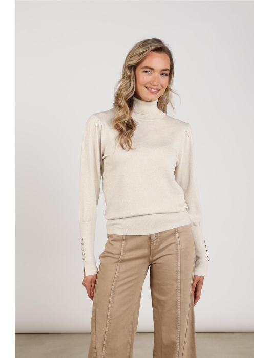 NUKUS Sylvia Pullover Lurex 9 sand