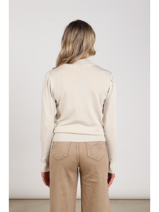 NUKUS Sylvia Pullover Lurex 9 sand