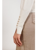 NUKUS Sylvia Pullover Lurex 9 sand