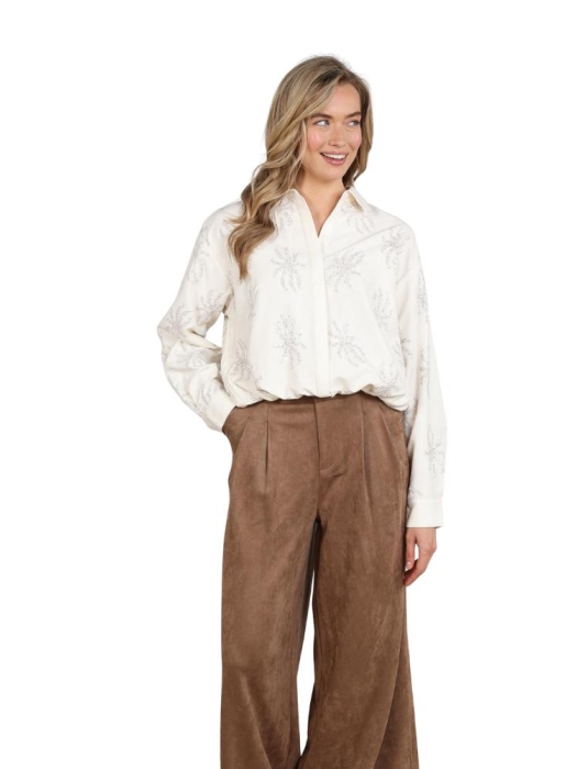 NUKUS Aster Blouse Paillet 17 off white