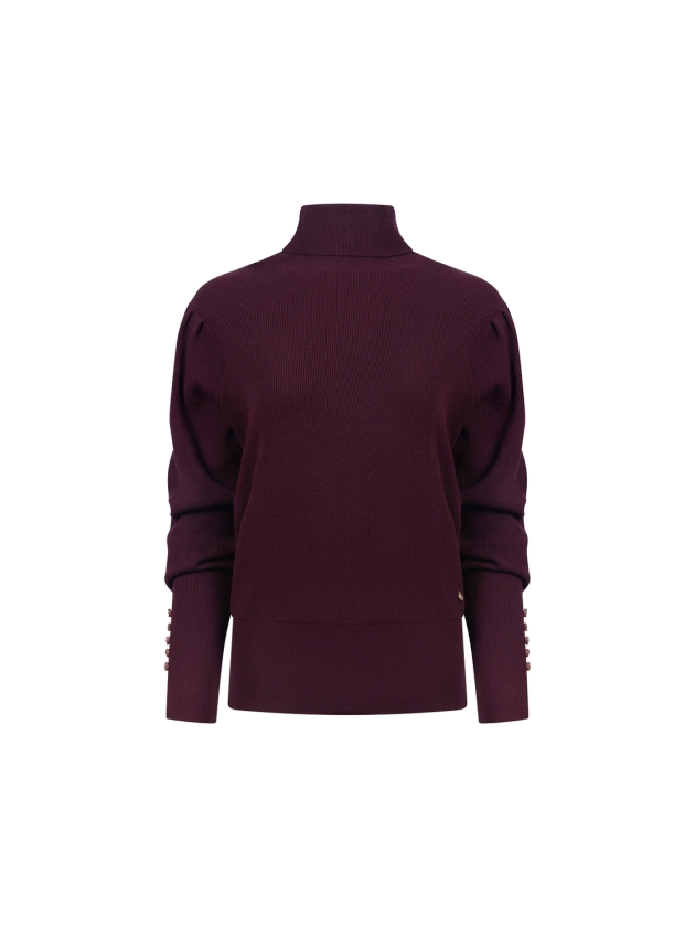 NUKUS Silvi Pullover Plain 333 cherry