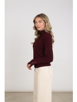 NUKUS Silvi Pullover Plain 333 cherry
