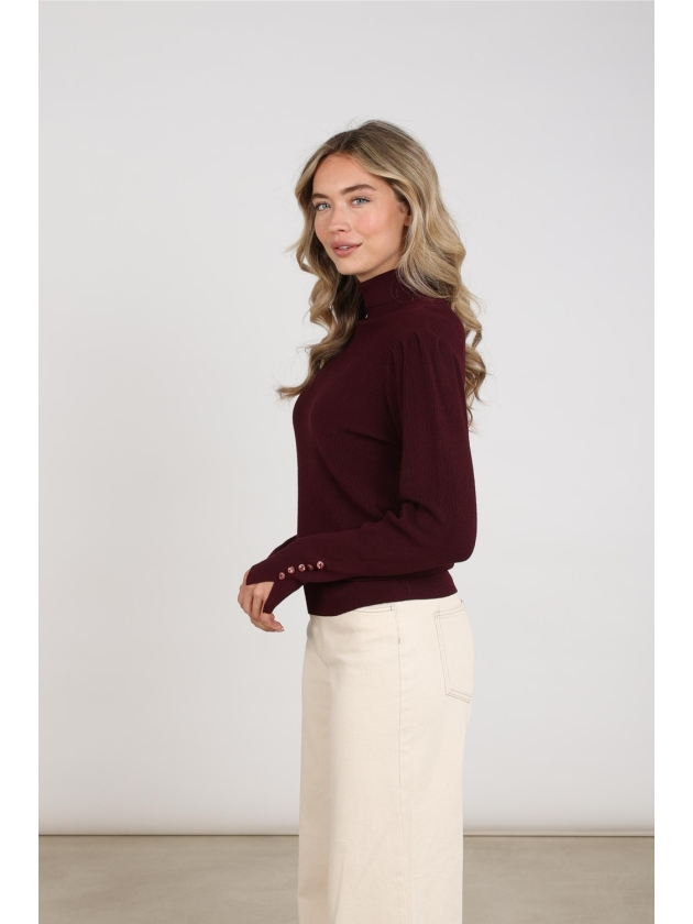 NUKUS Silvi Pullover Plain 333 cherry
