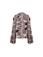 NUKUS April Blouse V-Neck Zebra 392 offwhite/cherry