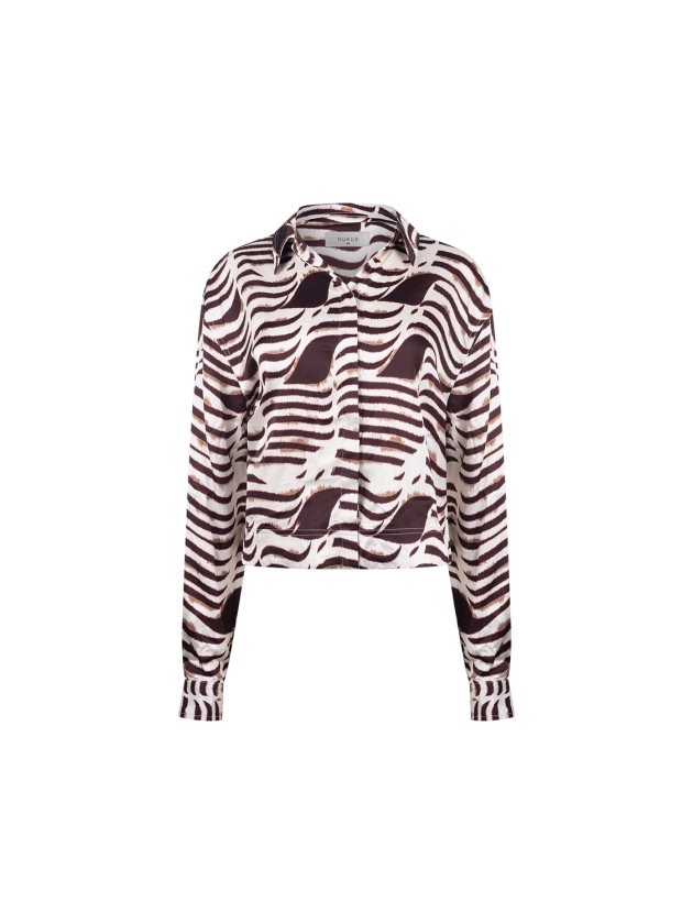 NUKUS Adora Blouse Zebra 392 offwhite/cherry