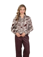 NUKUS Adora Blouse Zebra 392 offwhite/cherry
