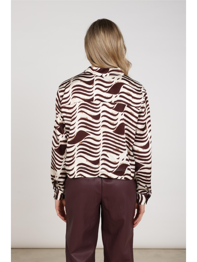 NUKUS Adora Blouse Zebra 392 offwhite/cherry