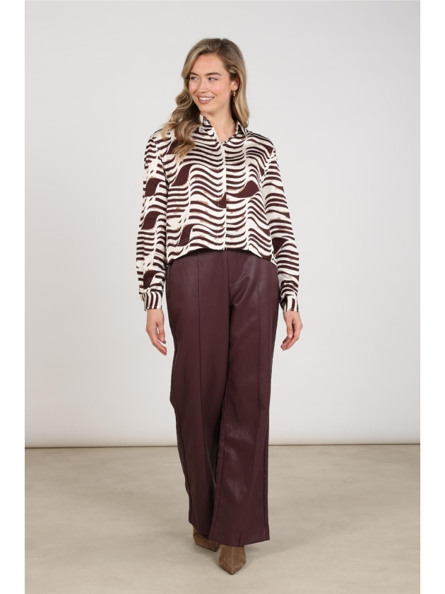 NUKUS Adora Blouse Zebra 392 offwhite/cherry