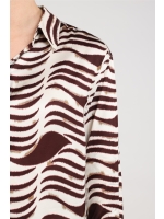 NUKUS Adora Blouse Zebra 392 offwhite/cherry