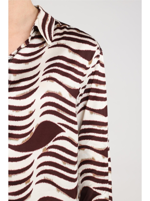 NUKUS Adora Blouse Zebra 392 offwhite/cherry