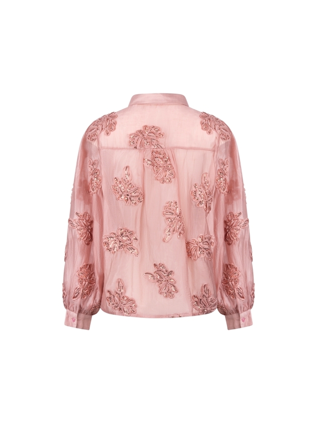 NUKUS Antonella Blouse Paillet Flower 336 rose