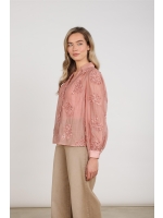 NUKUS Antonella Blouse Paillet Flower 336 rose