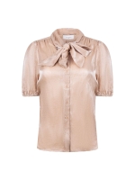 NUKUS Alberta Blouse Bow 9 sand