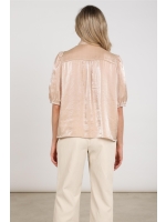 NUKUS Alberta Blouse Bow 9 sand