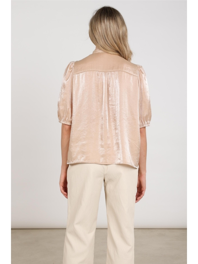 NUKUS Alberta Blouse Bow 9 sand