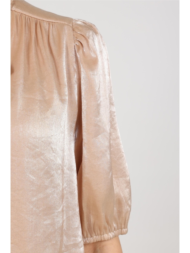 NUKUS Alberta Blouse Bow 9 sand