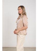 NUKUS Alberta Blouse Bow 9 sand
