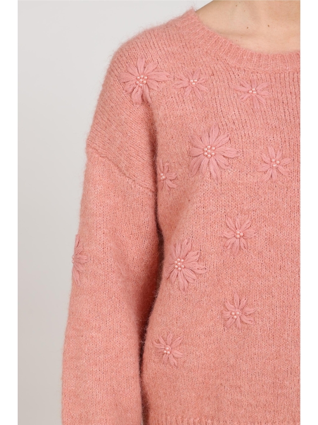 NUKUS Konstanza Pullover Flower 336 rose