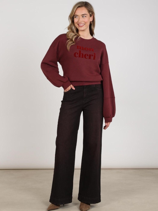 NUKUS Abby Pants Denim 333 cherry