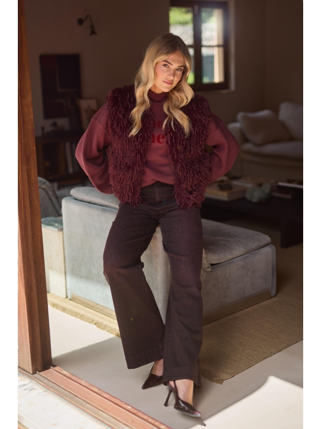 NUKUS Abby Pants Denim 333 cherry