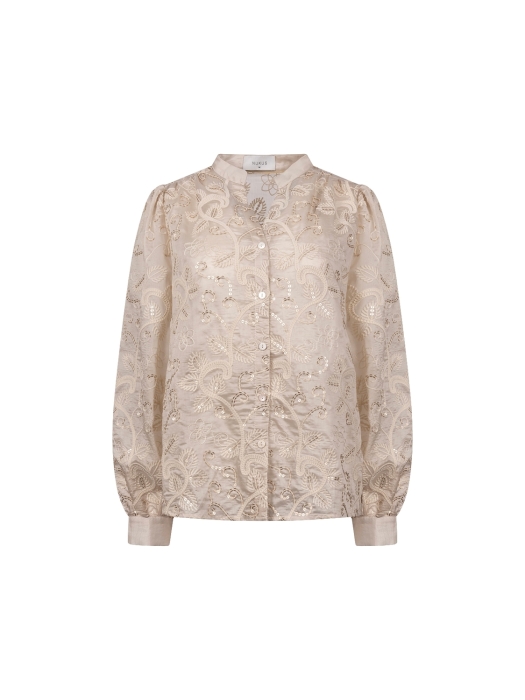NUKUS Antonella Blouse Embroidery 9 sand