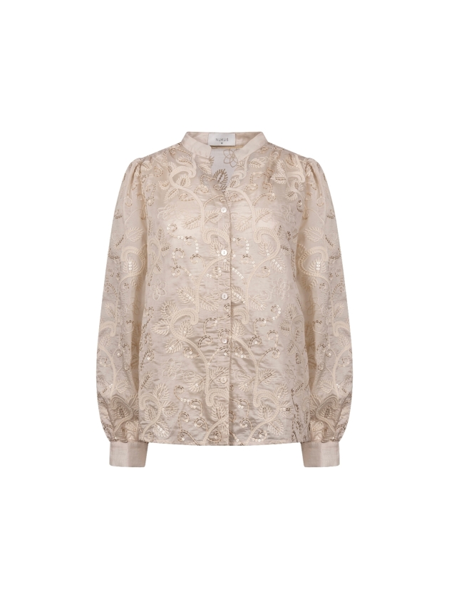 NUKUS Antonella Blouse Embroidery 9 sand