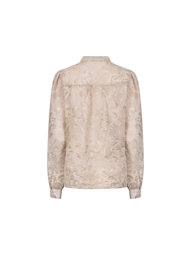 NUKUS Antonella Blouse Embroidery 9 sand