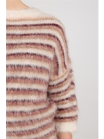 NUKUS Lucia Pullover Stripe 402 offwhite/rose