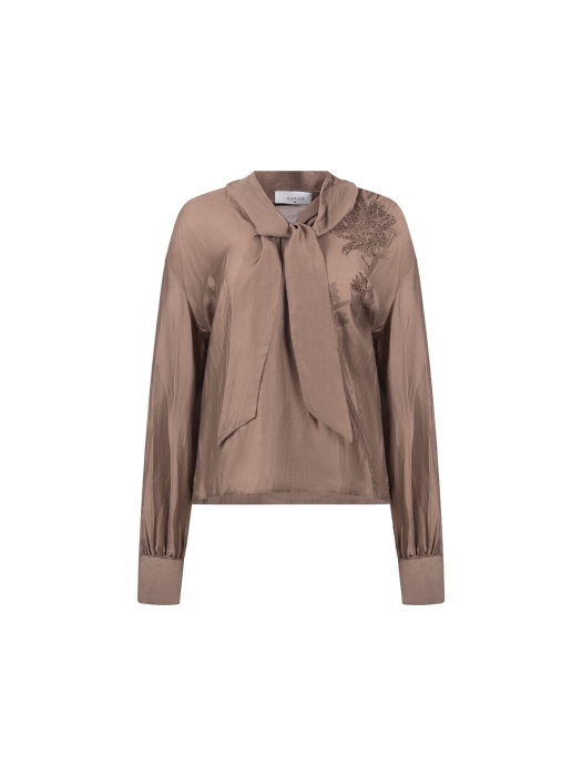 NUKUS Angie Blouse Tie 60 taupe