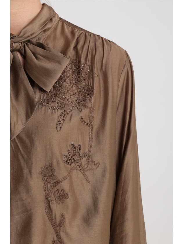 NUKUS Angie Blouse Tie 60 taupe