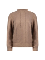 NUKUS Molly Pullover Strass 60 taupe