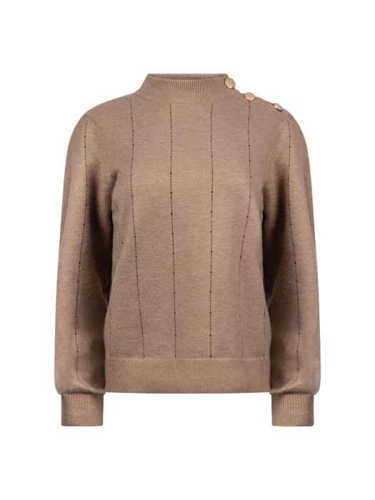 NUKUS Molly Pullover Strass 60 taupe