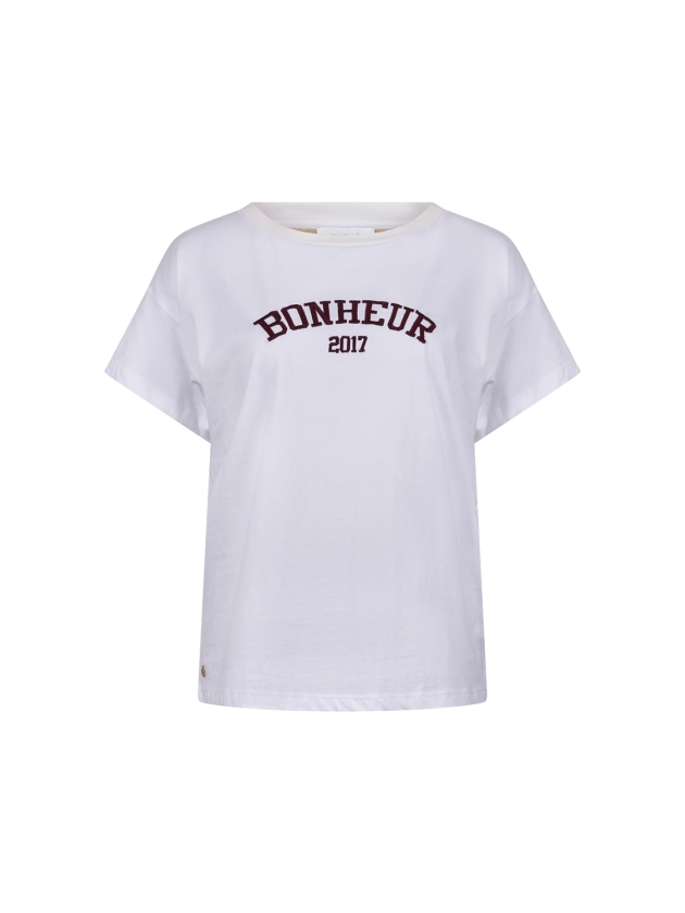 NUKUS Senna T-shirt 392 offwhite/cherry