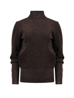 NUKUS Sylvia Pullover Lurex 334 chocolate