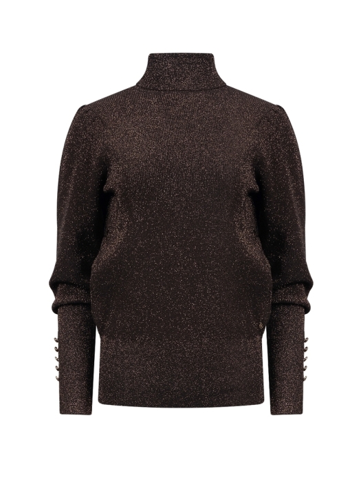 NUKUS Sylvia Pullover Lurex 334 chocolate