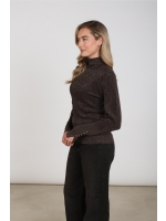 NUKUS Sylvia Pullover Lurex 334 chocolate