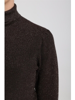NUKUS Sylvia Pullover Lurex 334 chocolate