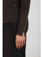 NUKUS Sylvia Pullover Lurex 334 chocolate