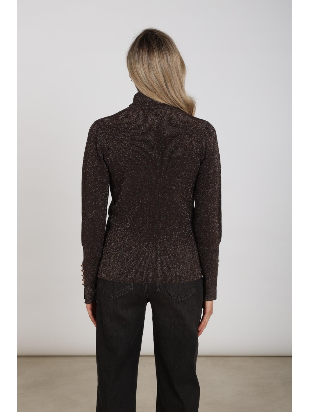 NUKUS Sylvia Pullover Lurex 334 chocolate