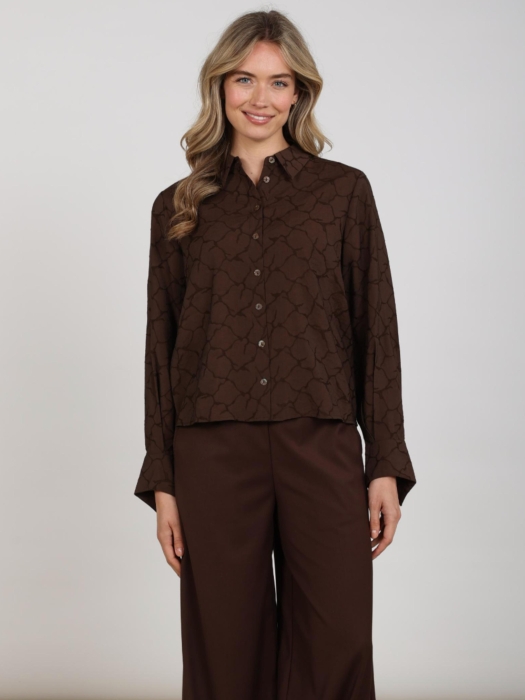 NUKUS Alice Blouse 334 chocolate