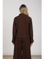 NUKUS Alice Blouse 334 chocolate