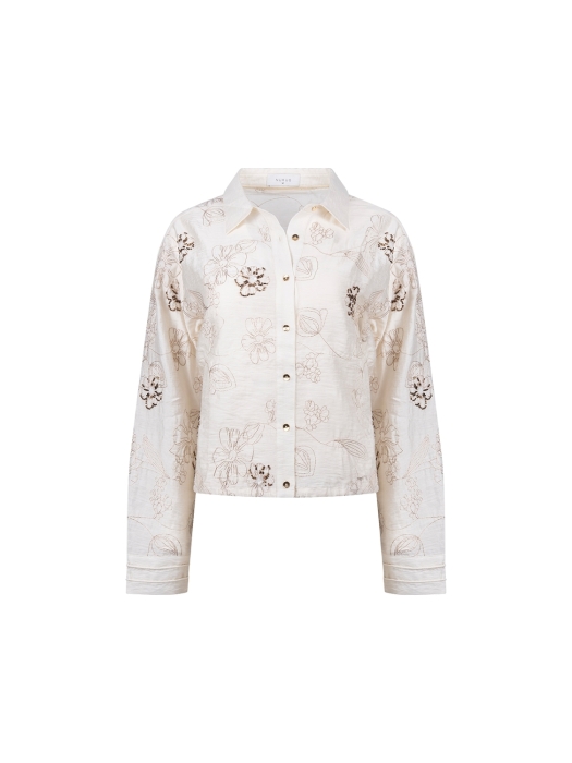 NUKUS Aaliya Blouse Embroidery 17 off white