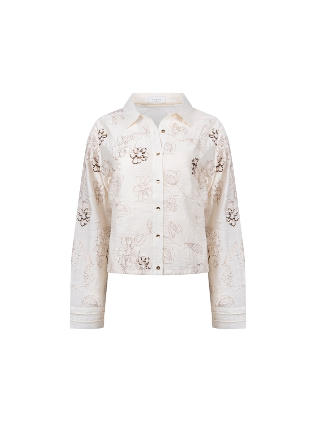NUKUS Aaliya Blouse Embroidery 17 off white