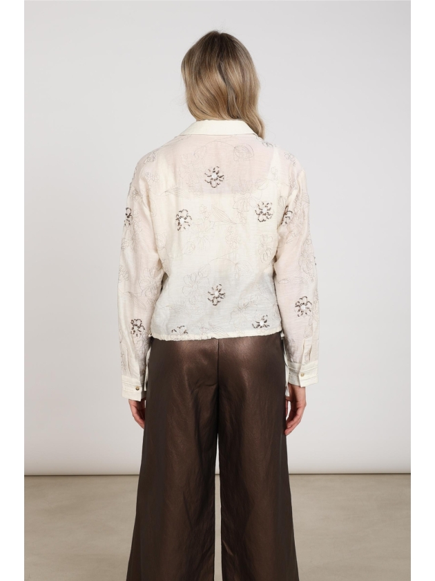 NUKUS Aaliya Blouse Embroidery 17 off white