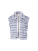 NUKUS Harriet Gilet Zipper 46 sky