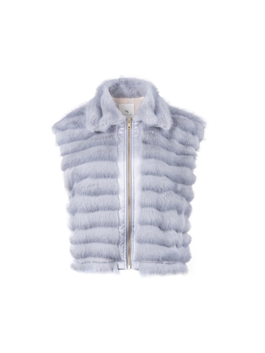 NUKUS Harriet Gilet Zipper 46 sky