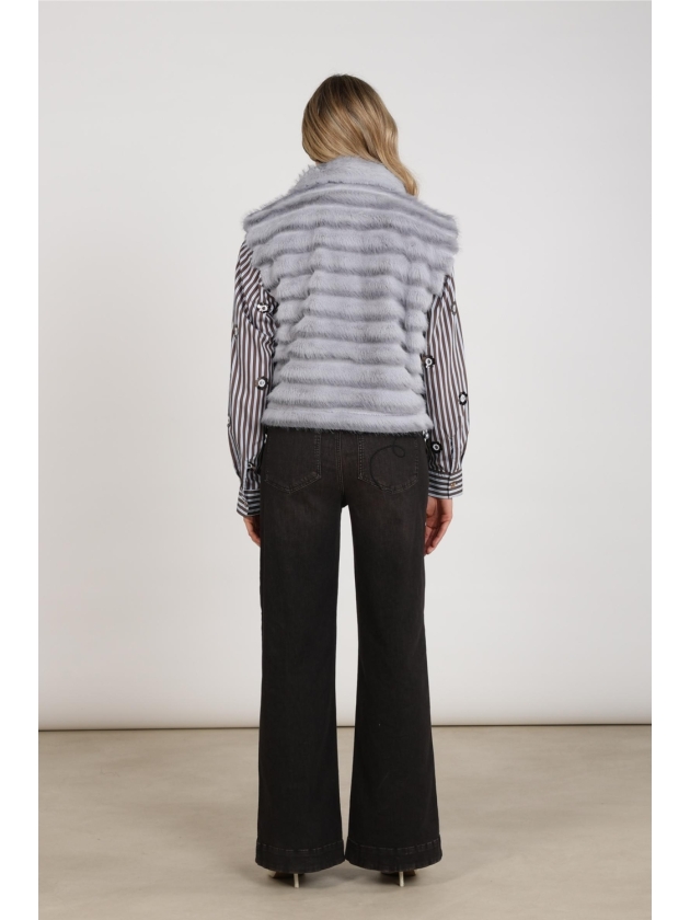 NUKUS Harriet Gilet Zipper 46 sky
