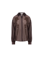 NUKUS Addie Blouse Embroidery 334 chocolate