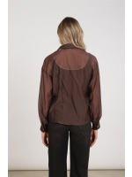 NUKUS Addie Blouse Embroidery 334 chocolate